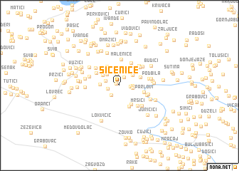 map of Sičenice