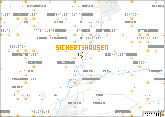 map of Sichertshausen