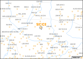 map of Sičice