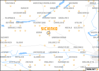 map of Sicienko