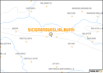 map of Sicignano degli Alburni