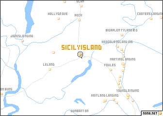 map of Sicily Island