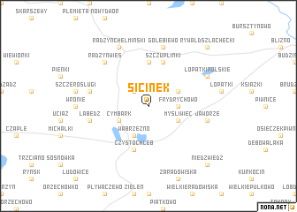 map of Sicinek