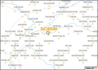 map of Sičioniai