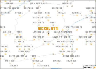 map of Sickelsta