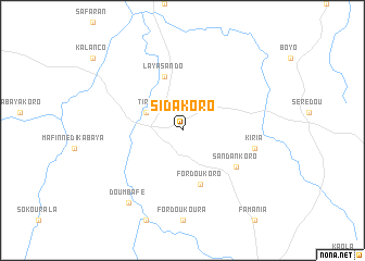 map of Sidakoro