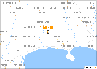 map of Sidamulih