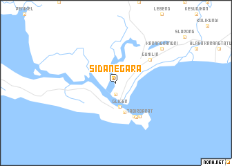 map of Sidanegara