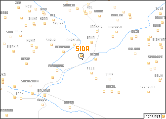 map of Sīdā