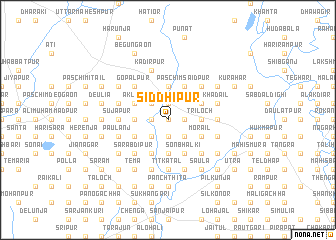 map of Siddhipur