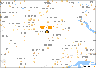 map of Sidhāndi