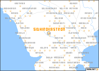 map of Sidhirókastron