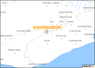 map of Sidhirokhórion