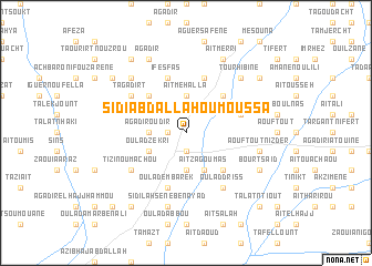 map of Sidi Abdallah Ou Moussa
