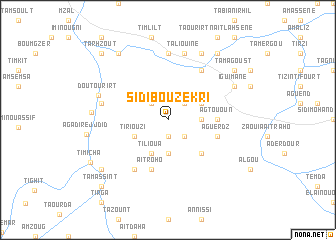 map of Sidi Bou Zekri