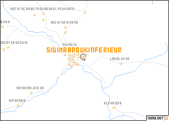 map of Sidi Mabrouk Inférieur