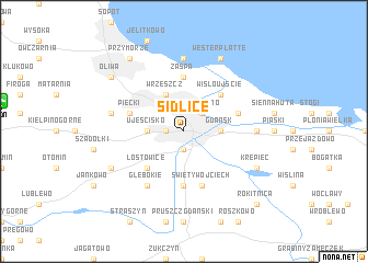 map of Sidlice