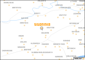 map of Sidorinka