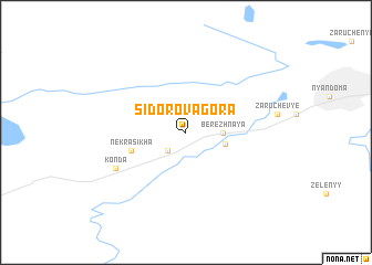 map of Sidorova Gora