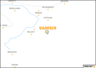 map of Sidorova