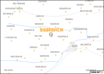 map of Sidorovichi