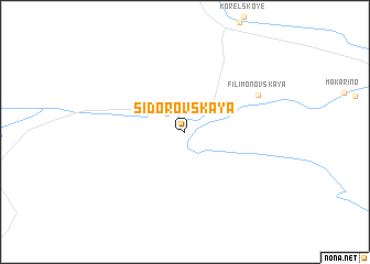 map of Sidorovskaya
