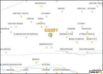 map of Sidory