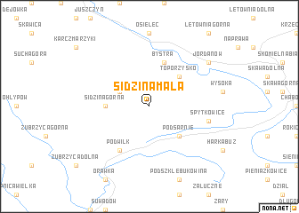 map of Sidzina Mała