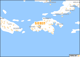 map of Sieben