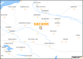 map of Sieciemin