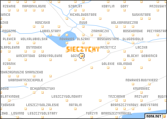 map of Sieczychy