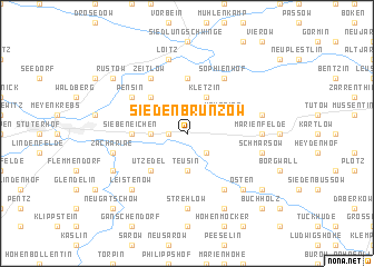 map of Siedenbrünzow