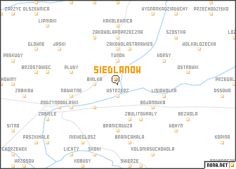 map of Siedlanów