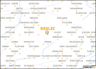 map of Siedlec