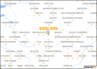 map of Siedlików