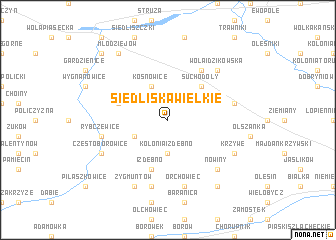 map of Siedliska Wielkie