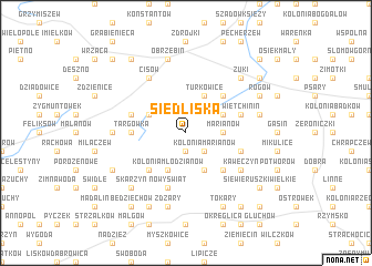 map of Siedliska