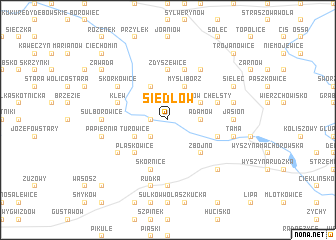 map of Siedlów