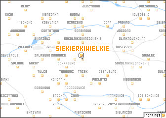 map of Siekierki Wielkie