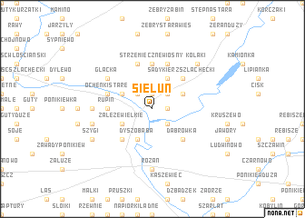 map of Sieluń