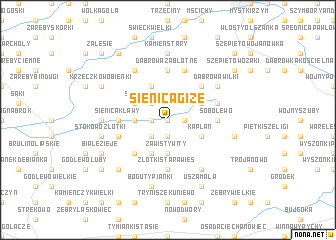 map of Sienica Giże