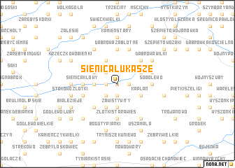 map of Sienica Łukasze