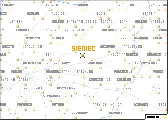 map of Sieniec