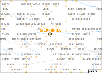 map of Sieprawice