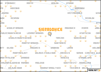 map of Sieradowice