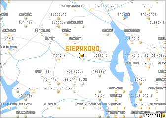 map of Sierakowo