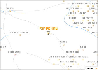 map of Sieraków