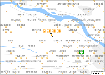 map of Sieraków