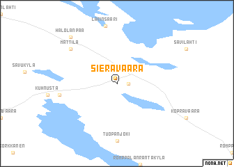 map of Sieravaara