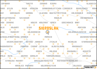 map of Sierosław
